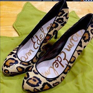 Sam Edelman Leopard print Calf hair Size 7.5 heels